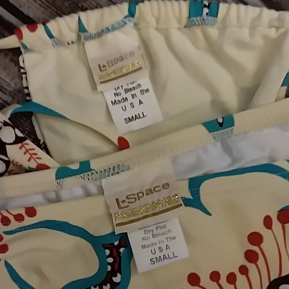 💙L Space Creme & Aqua berry drop bikini💙 - Picture 7 of 8